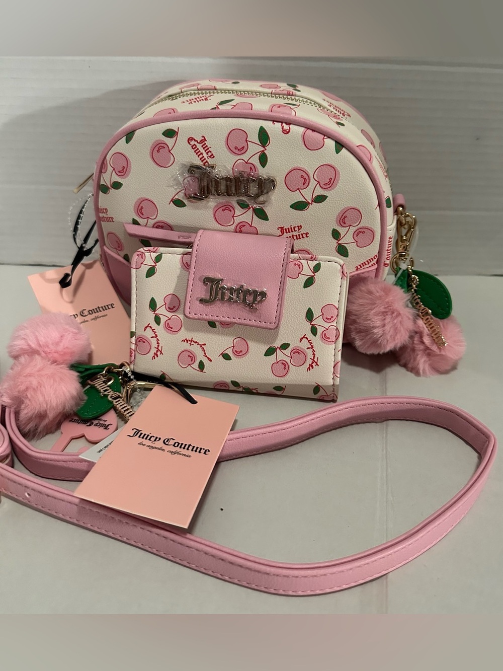 🍒 NWT Juicy Couture Cherry Girl Crossbody & Wallet Set -Rare Y2K Viral Find! - Picture 4 of 16